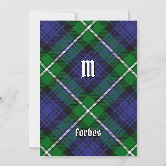 Clan Forbes Tartan Kaart (Voorkant)