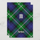 Clan Forbes Tartan Kaart (Voorkant / Achterkant)