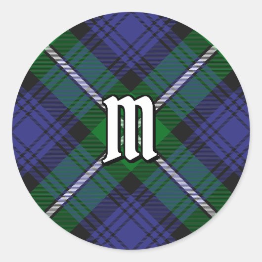 Clan Forbes Tartan Ronde Sticker (Voorkant)