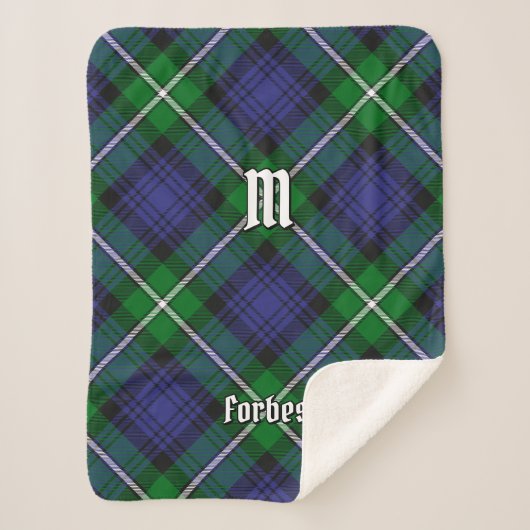 Clan Forbes Tartan Sherpa Deken (Voorkant)