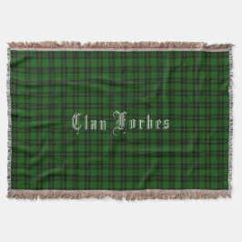 Clan Forbes Tartan Throw Blanket Deken