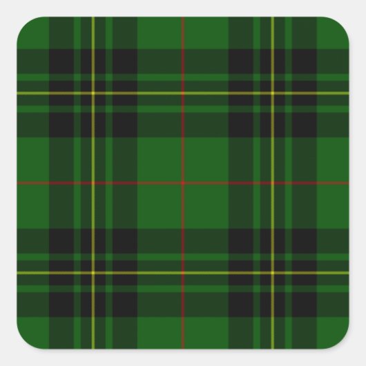 Clan Forbes Tartan Vierkante Sticker (Voorkant)