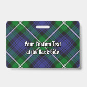 Clan Forbes Wapen over Tartan Badge (Achterkant)