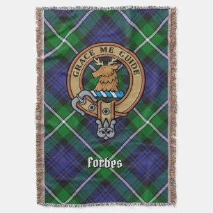 Clan Forbes Wapen over Tartan Deken