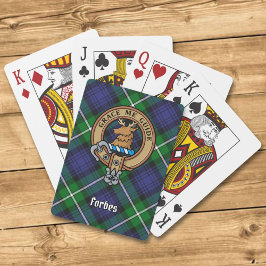 Clan Forbes Wapen over Tartan Pokerkaarten