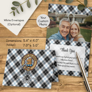 Clan Forbes Wapenschild over Dress Tartan
