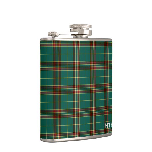 Clan Forde Tartan Monogrammed Heupfles (Rechts)