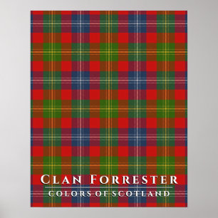 Clan Forrester Colors of Scotland 2 Tartan Pset Poster