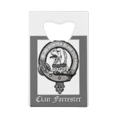 Clan Forrester Crest Creditkaart Flessenopener (Voorkant)