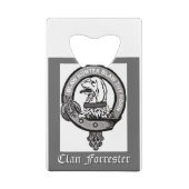 Clan Forrester Crest Creditkaart Flessenopener (Achterkant)