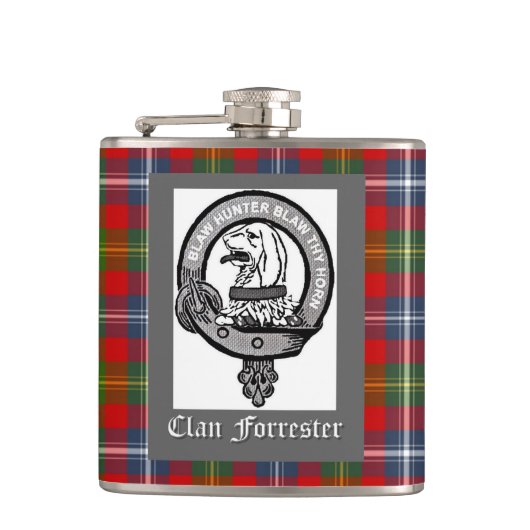 Clan Forrester Crest Heupfles (Voorkant)