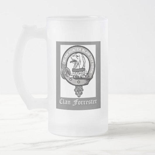 Clan Forrester Crest Matglas Bierpul (Links)