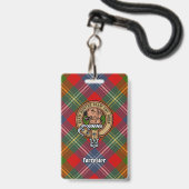 Clan Forrester Crest over Tartan Badge (Voorzijde met lanyard)