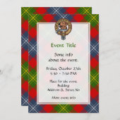 Clan Forrester Crest over Tartan Kaart (Voorkant / Achterkant)