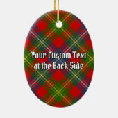 Clan Forrester Crest over Tartan Keramisch Ornament (Achterkant)