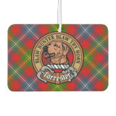 Clan Forrester Crest over Tartan Luchtverfrisser (Voorkant)