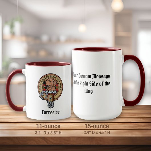 Clan Forrester Crest over Tartan Mok