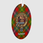 Clan Forrester Crest over Tartan Ornament (voorkant)