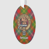 Clan Forrester Crest over Tartan Ornament (voorkant)