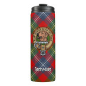 Clan Forrester Crest over Tartan Thermosbeker (Voorkant)