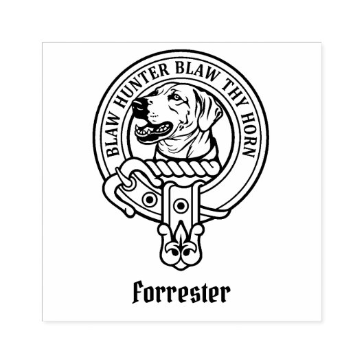 Clan Forrester Crest Rubberstempel (Afrduk)