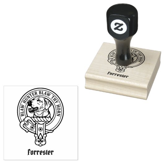 Clan Forrester Crest Rubberstempel (Gestempeld)