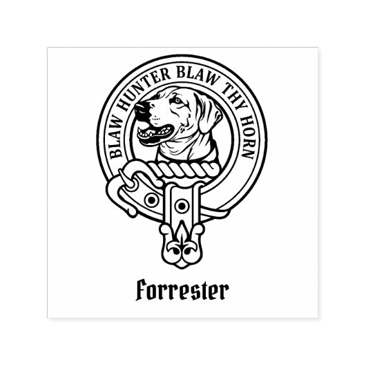 Clan Forrester Crest Zelfinktende Stempel (Design)