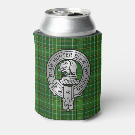 Clan Forrester / Foster Crest & Hunting Tartan Blikjeskoeler (Blikje Achterkant)