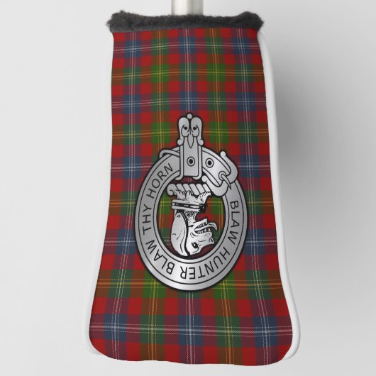 Clan Forrester / Foster Crest & Tartan Golfheadcover (Draai 90)