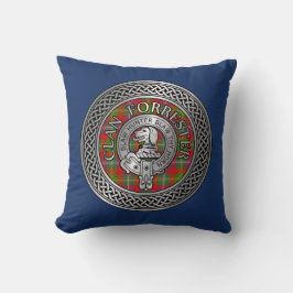 Clan Forrester | Foster Crest & Tartan Knoop Kussen