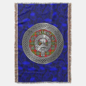 Clan Forrester | Foster Crest & Tartan Knot Deken (Voorkant Verticaal)