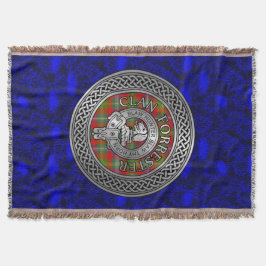 Clan Forrester | Foster Crest & Tartan Knot Deken