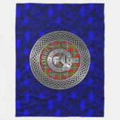 Clan Forrester | Foster Crest & Tartan Knot Fleece Deken (Voorkant)