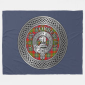 Clan Forrester | Foster Crest & Tartan Knot Fleece Deken (Voorkant (Horizontaal))