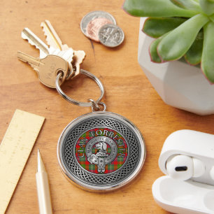 Clan Forrester   Foster Crest & Tartan Knot Sleutelhanger