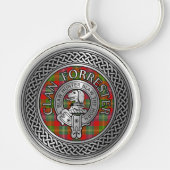 Clan Forrester | Foster Crest & Tartan Knot Sleutelhanger (Voorkant)