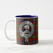 Clan Forrester / Foster Crest & Tartan Tweekleurige Koffiemok (Links)