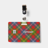 Clan Forrester Tartan Badge (Voorzijde met clip)