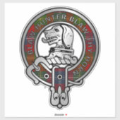 Clan Forrester Tartan Crest Sticker (Vel)