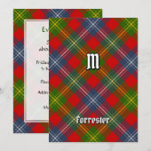 Clan Forrester Tartan Kaart (Voorkant / Achterkant)