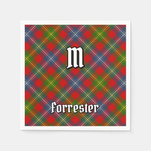 Clan Forrester Tartan Servet (Voorkant)