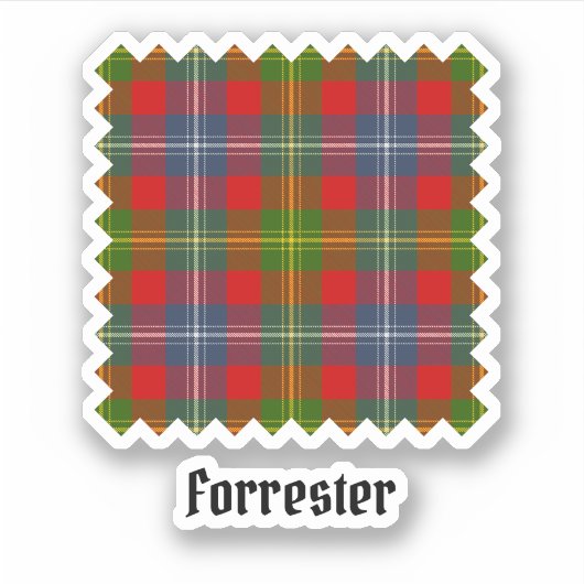 Clan Forrester Tartan Sticker (Voorkant)