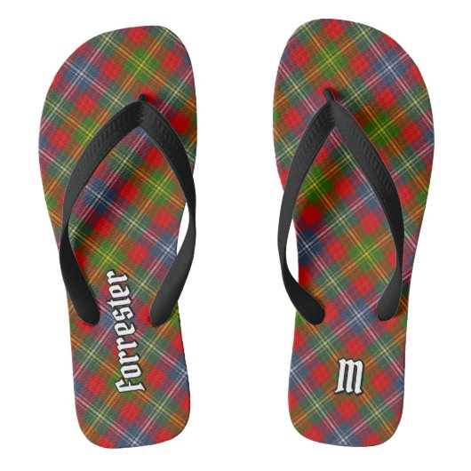 Clan Forrester Tartan Teenslippers (Voetbed)