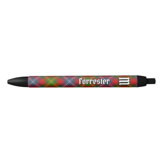 Clan Forrester Tartan Zwarte Inkt Pen (Voorkant)