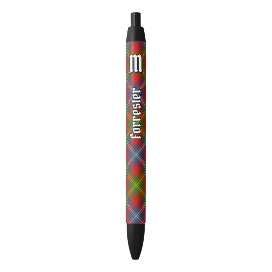 Clan Forrester Tartan Zwarte Inkt Pen (Voorkant Verticaal)