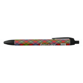 Clan Forrester Tartan Zwarte Inkt Pen (Bovenkant)