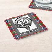 Clan Forrester Wapen Kartonnen Onderzetters (Gebogen)