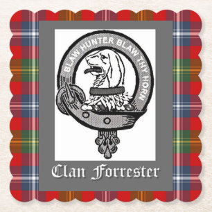 Clan Forrester Wapen Kartonnen Onderzetters