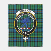 Clan Forsyth Ancient Tartan Pset Fleece Deken (Voorkant)