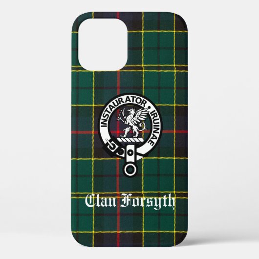 Clan Forsyth Crest Badge en Tartan Case-Mate iPhone Case (Achterkant)